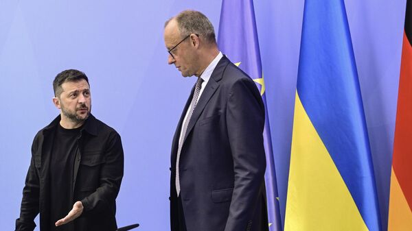 Германия канцлери Фридрих Мерц менен Владимир Зеленский. Архив - Sputnik Кыргызстан