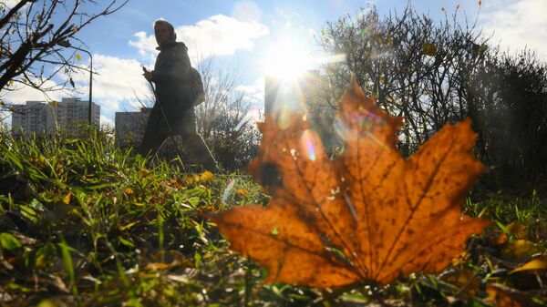 Женщина гуляет в парке - Sputnik Кыргызстан