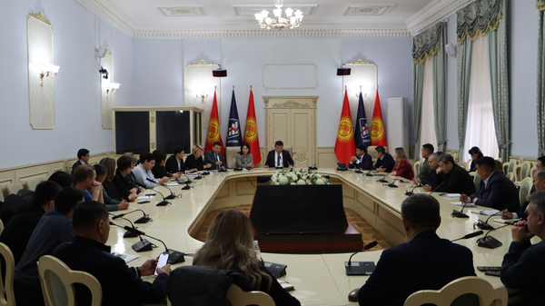 Министр экономики Бакыт Сыдыков встретился с крупными поставщиками социально значимых товаров - Sputnik Кыргызстан