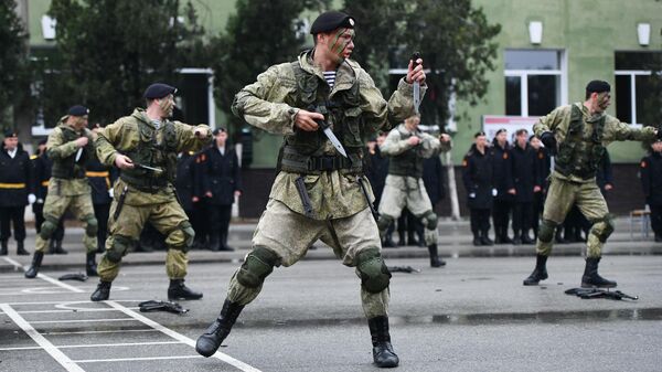 РФ Деңиз аскерлери көргөзмөгө учурунда. Архив - Sputnik Кыргызстан