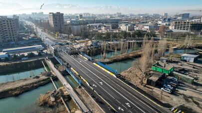 Открытие движения по обновленному мосту на улице Ауэзова в Бишкеке