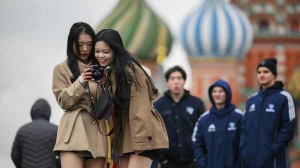 Туристы на Красной площади в Москве - Sputnik Кыргызстан