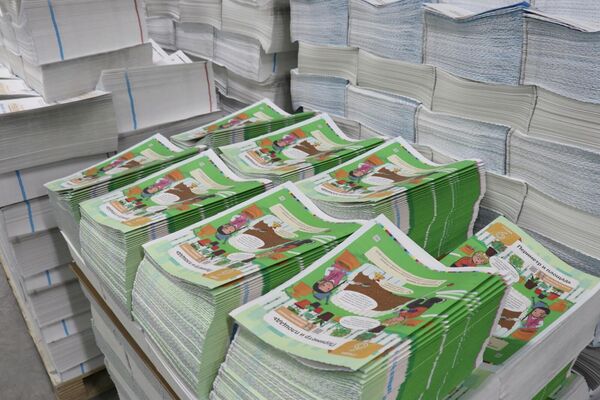 Китептер окутуу кыргыз тилинде жүргүзүлгөн мектептер үчүн 87 150, ал эми орус тилинде окуткан билим жайлары үчүн 66 030 нускада даярдалган - Sputnik Кыргызстан