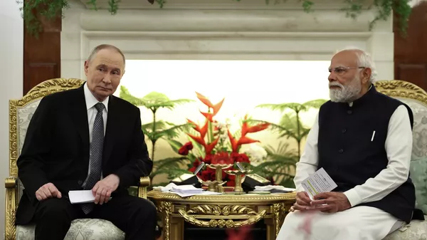 Президент России Владимир Путин и премьер-министр Индии Нарендра Моди в Нью-Дели  - Sputnik Кыргызстан