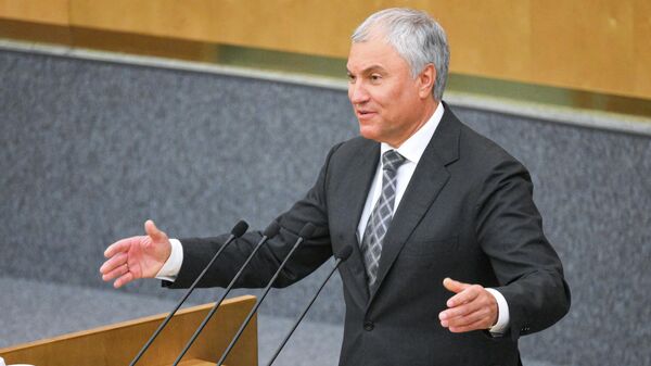 РФ Мамлекеттик Думасынын жана ЖККУнун Парламенттик ассамблеясынын төрагасы Вячеслав Володин  - Sputnik Кыргызстан