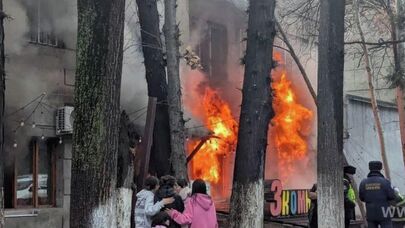 Пожар в кафе "3 комнаты" в Бишкеке