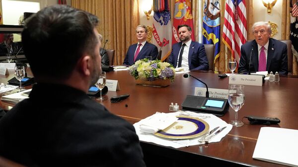 Встреча президента США Дональда Трампа и Владимира Зеленского - Sputnik Кыргызстан