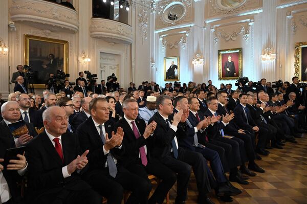 Торжественная церемония вручения состоялась в Санкт-Петербургской государственной консерватории в присутствии глав государств — членов ЕАЭС и стран-наблюдателей - Sputnik Кыргызстан