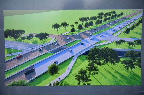 Проект предусматривает строительство пяти крупных транспортных развязок, а также эстакадного моста со стороны города Канта - Sputnik Кыргызстан