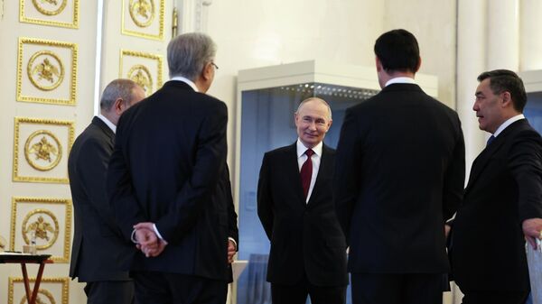 Россия президенти Владимир Путин КМШ лидерлеринин бейформал саммитинде  - Sputnik Кыргызстан