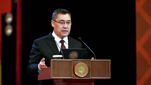 Президент Садыр Жапаров на IV Народном курултае в Бишкеке - Sputnik Кыргызстан