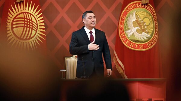 Президент Садыр Жапаров Элдик курултайда  - Sputnik Кыргызстан