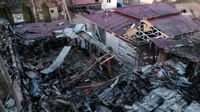 Последствия атаки БПЛА ВСУ на поселок Хорлы в Херсонской области