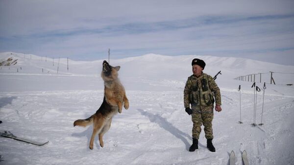 Кыргызские пограничники в Нарынской области на границе с Китаем  - Sputnik Кыргызстан