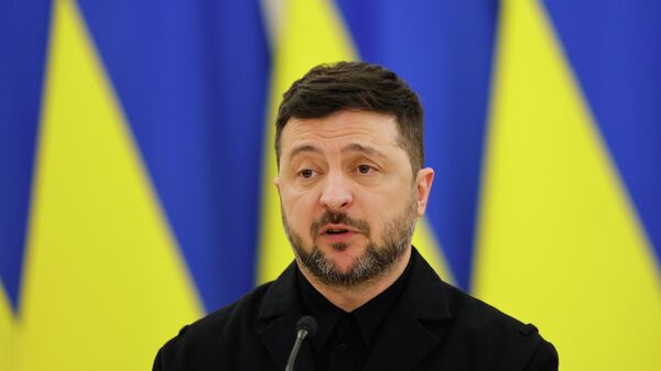 Владимир Зеленский на пресс-конференции в Вильнюсе - Sputnik Кыргызстан