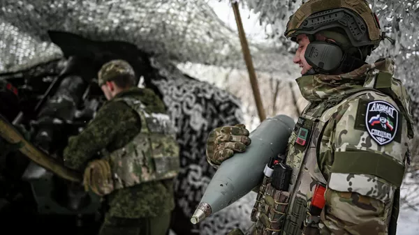 Боевая работа артиллерии спецназа Ахмат в зоне СВО - Sputnik Кыргызстан