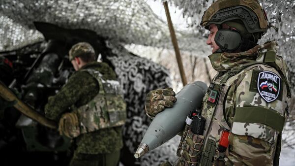 Боевая работа артиллерии спецназа Ахмат в зоне СВО - Sputnik Кыргызстан