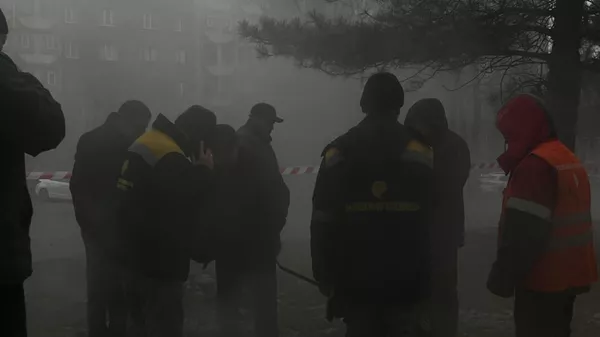 В южной части Бишкека прорвало трубы теплосети - Sputnik Кыргызстан