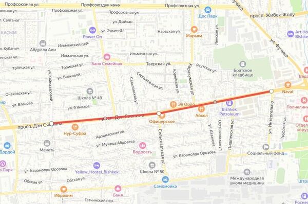 Карта дорожно-ремонтных работ в Бишкеке - Sputnik Кыргызстан