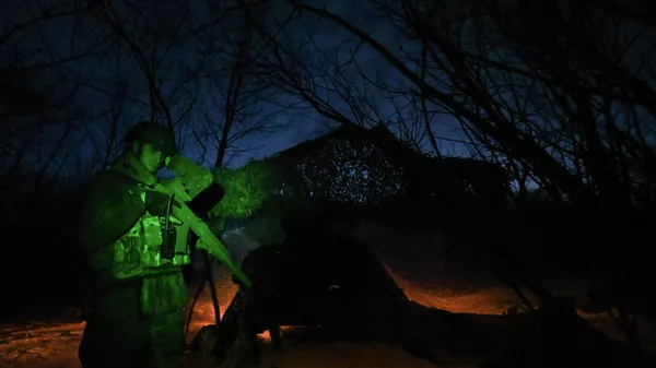 Боевая работа артиллерии спецназа Ахмат в зоне СВО - Sputnik Кыргызстан