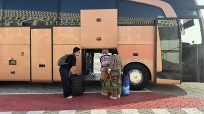 Кыргызстанцы, выезжающие из Дохи в Эр-Ряд в связи с событиями на Ближнем Востоке