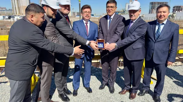 Новый этап строительства российско-кыргызской школы в Бишкеке Новый этап строительства российско-кыргызской школы в Бишкеке - Sputnik Кыргызстан