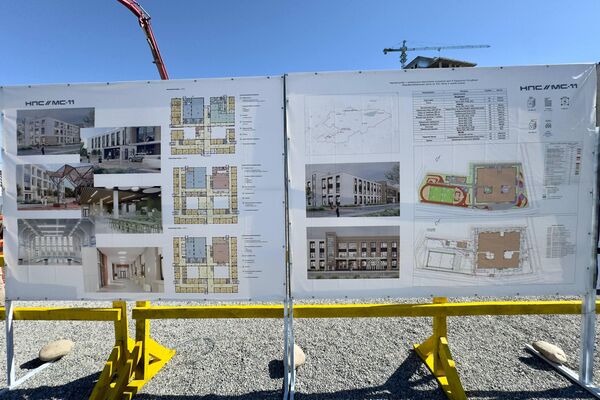 Новый этап строительства российско-кыргызской школы в Бишкеке - Sputnik Кыргызстан