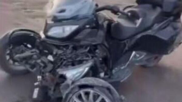 Трицикл после ДТП в Канте - Sputnik Кыргызстан