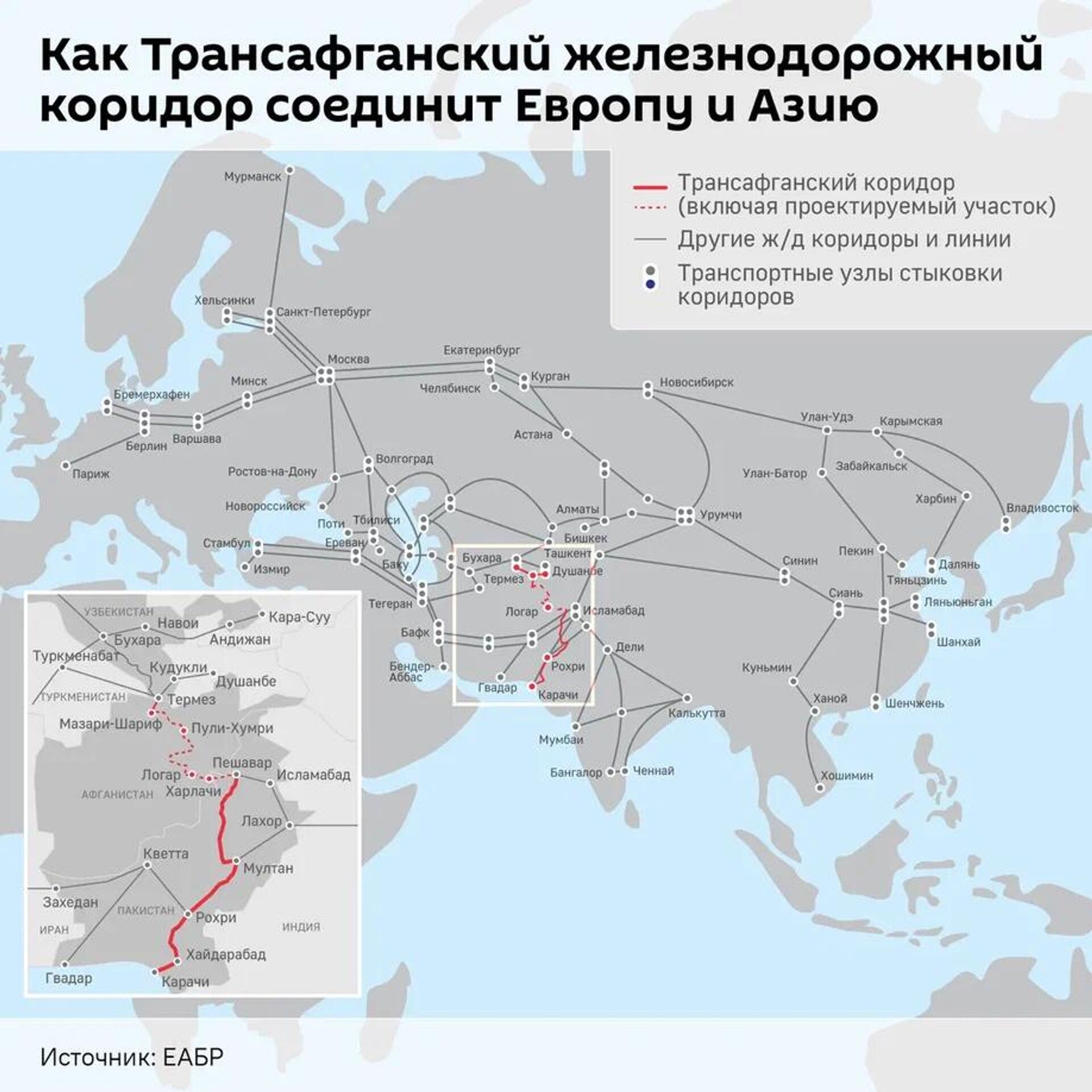 Как Трансафганский железнодорожный коридор соединит Европу и Азию - Sputnik Кыргызстан, 1920, 26.03.2026