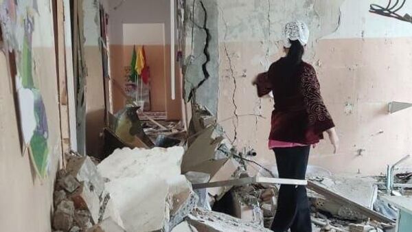 Последствия взрыва водонагревателя в детском саду в Ноокенском районе - Sputnik Кыргызстан