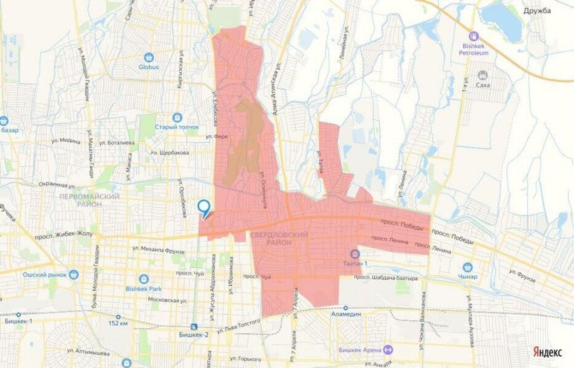 Карта отключения питьевой воды в Бишкеке - Sputnik Кыргызстан, 1920, 14.04.2026