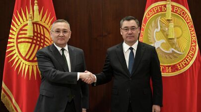  Президент Кыргызстана Садыр Жапаров сегодня принял генсека ОДКБ Таалатбека Масадыкова