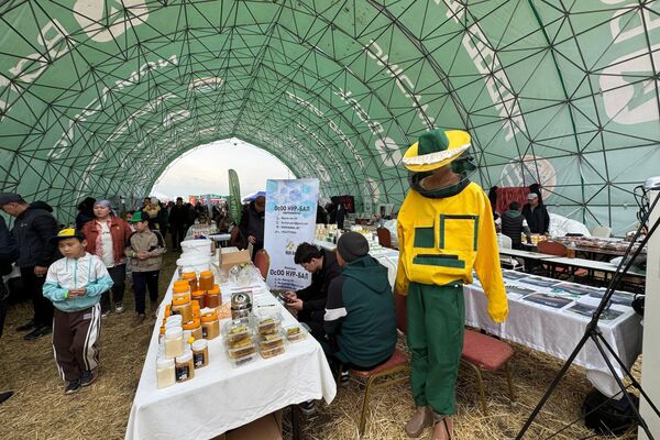 Также посетители могут приобрести различную продукцию на сельхозярмарке - Sputnik Кыргызстан