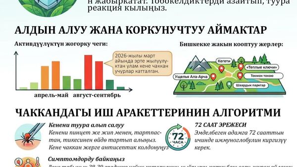 Памятка Центра государственного санитарно-эпидемиологического надзора по защите от укусов клещей - Sputnik Кыргызстан