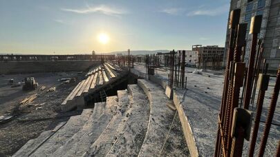 Строительство Дворца спорта в Манасе