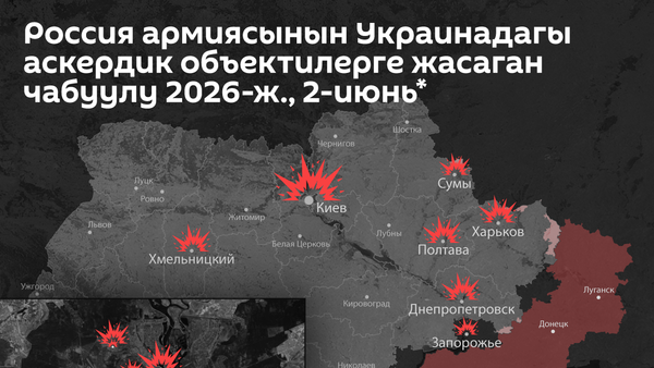 Россия армиясынын Украинадагы аскердик объектилерге жасаган чабуулу 2026-ж., 2-июнь - Sputnik Кыргызстан