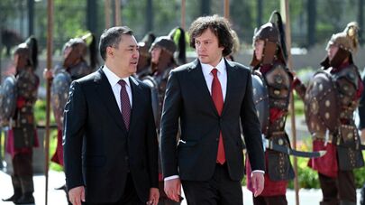 Церемония официальной встречи президента КР Садыра Жапарова и премьер-министра Грузии Ираклия Кобахидзе