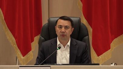 Спикер Жогорку Кенеша Марлен Маматалиев на пресс-конференции в парламенте 