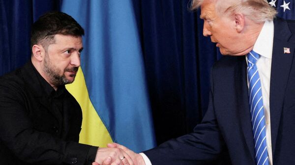 Владимир Зеленский и Дональд Трамп - Sputnik Кыргызстан