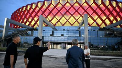 Президент КР Садыр Жапаров проверил подготовку стадиона "Бишкек Арена" к открытию VI Всемирных игр кочевников. 22 августа 2026 года