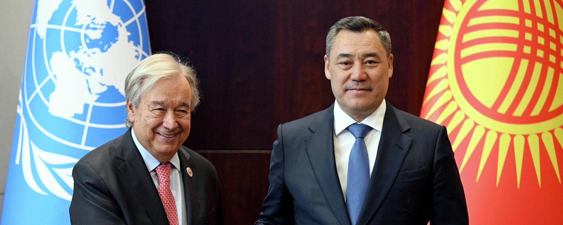Президент Садыр Жапаров встретился с Генеральным секретарем ООН Антониу Гутерришем - Sputnik Кыргызстан, 1920, 31.08.2026
