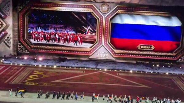 Проход оссийских спортсменов на открытии Игр кочевников - Sputnik Кыргызстан