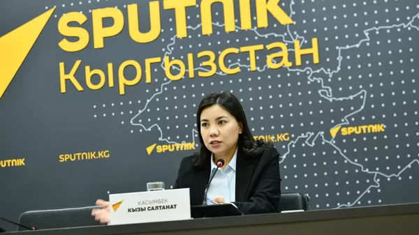 Заведующая сектором развития интеграции управления координации ЕАЭС Министерства экономики и коммерции Салтанат Касымбек кызы. - Sputnik Кыргызстан