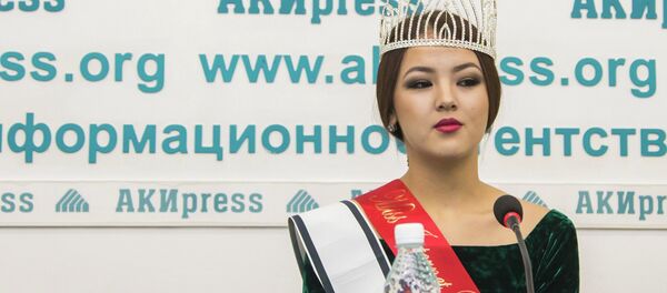 Кыргызстанка Айкол Аликжанова на пресс-конференции - Sputnik Кыргызстан