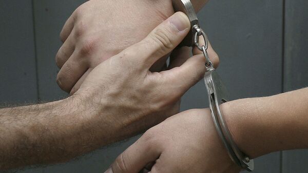 Надевание наручников. Архивное фото - Sputnik Кыргызстан