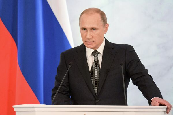 Обращение президента РФ В.Путина с ежегодным посланием к Федеральному Собранию - Sputnik Кыргызстан