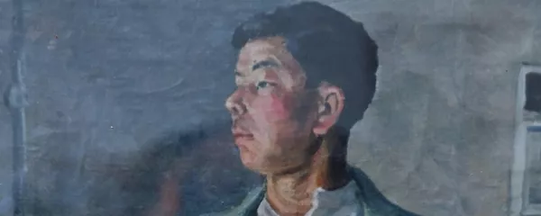 Акын Алыкул Осмоновдун портрети, автору Гапар Айтиев. Архив - Sputnik Кыргызстан