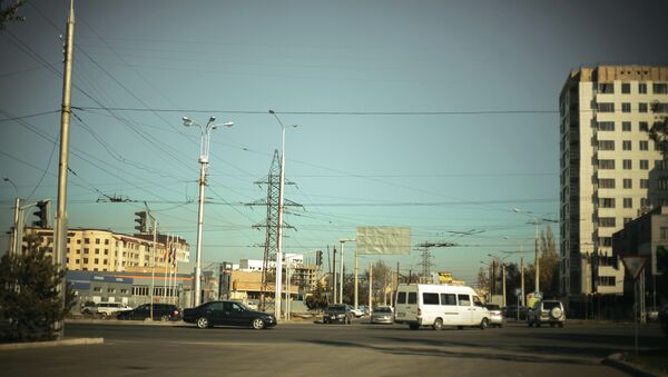 Маршрутка на одном из улиц Бишкека. Аривнео фото - Sputnik Кыргызстан
