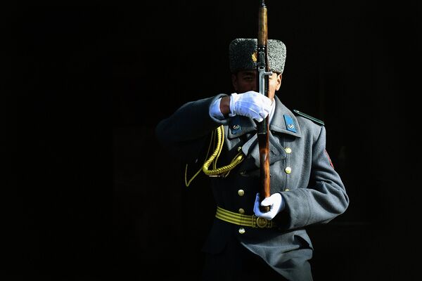 Солдат почетного караула Национальной гвардии Кыргызстана. - Sputnik Кыргызстан