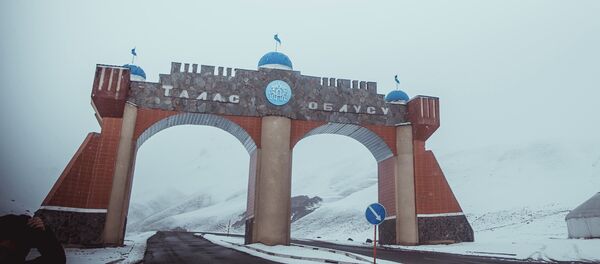 Талас облусунун автожолундагы арка. Архив - Sputnik Кыргызстан